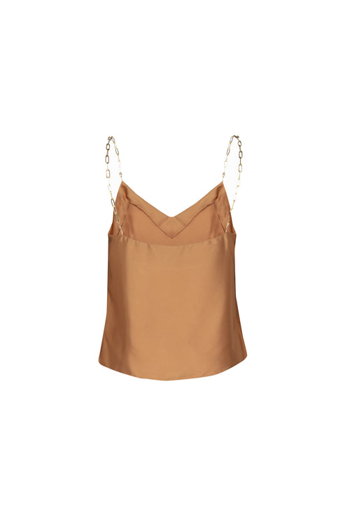 Soft V-Neck Chain Hanging Blouse